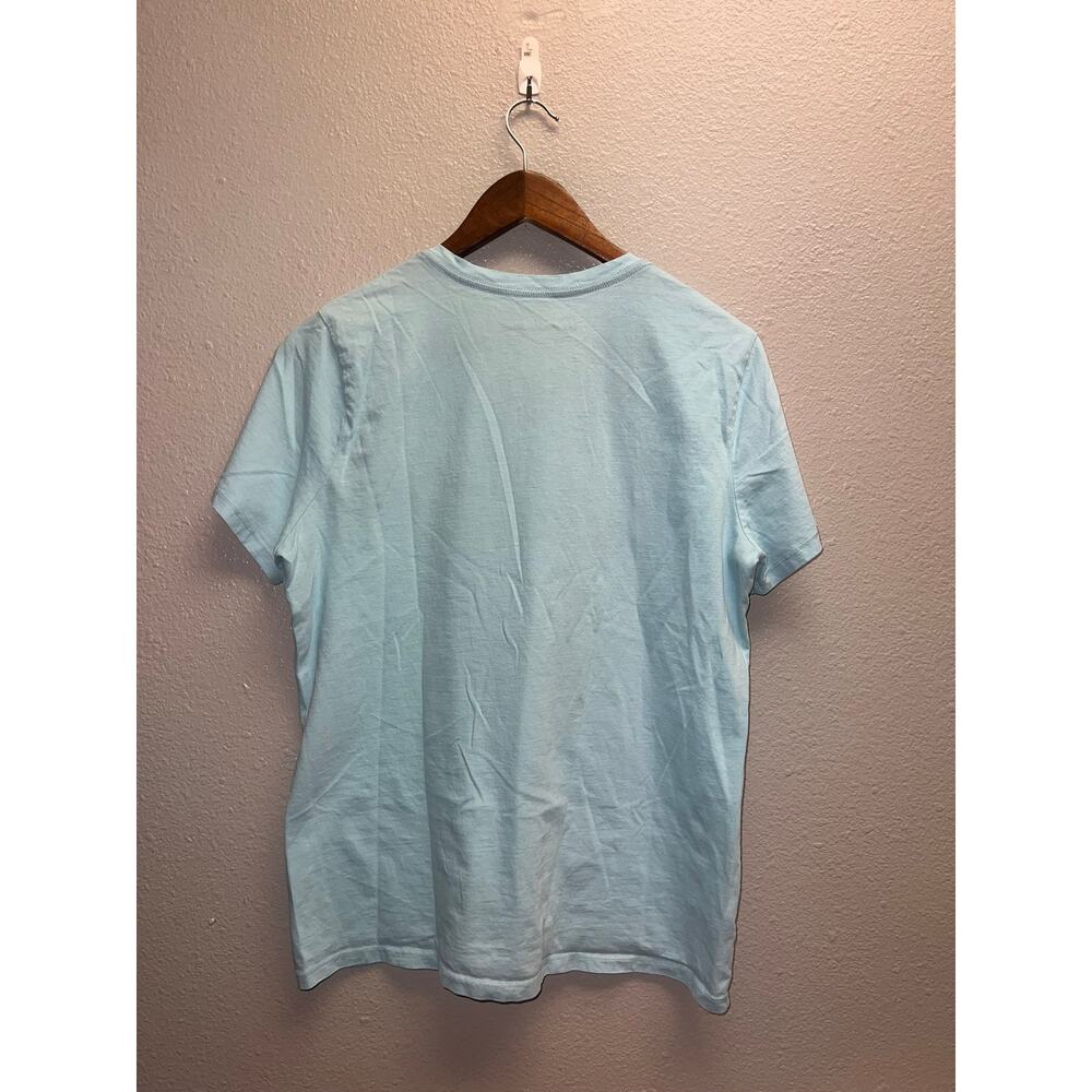 Womens Life Is Good Beach Shirt Follow The Sun Light Blue Top Tee Women Large - Picture 5 of 7